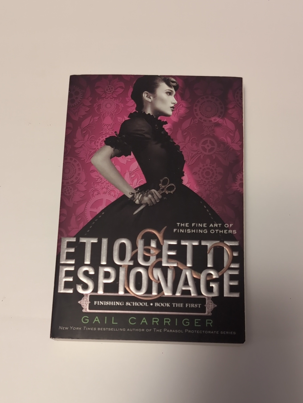 Etiquette & Espionage by Gail Carriger - Pink & Black Cover